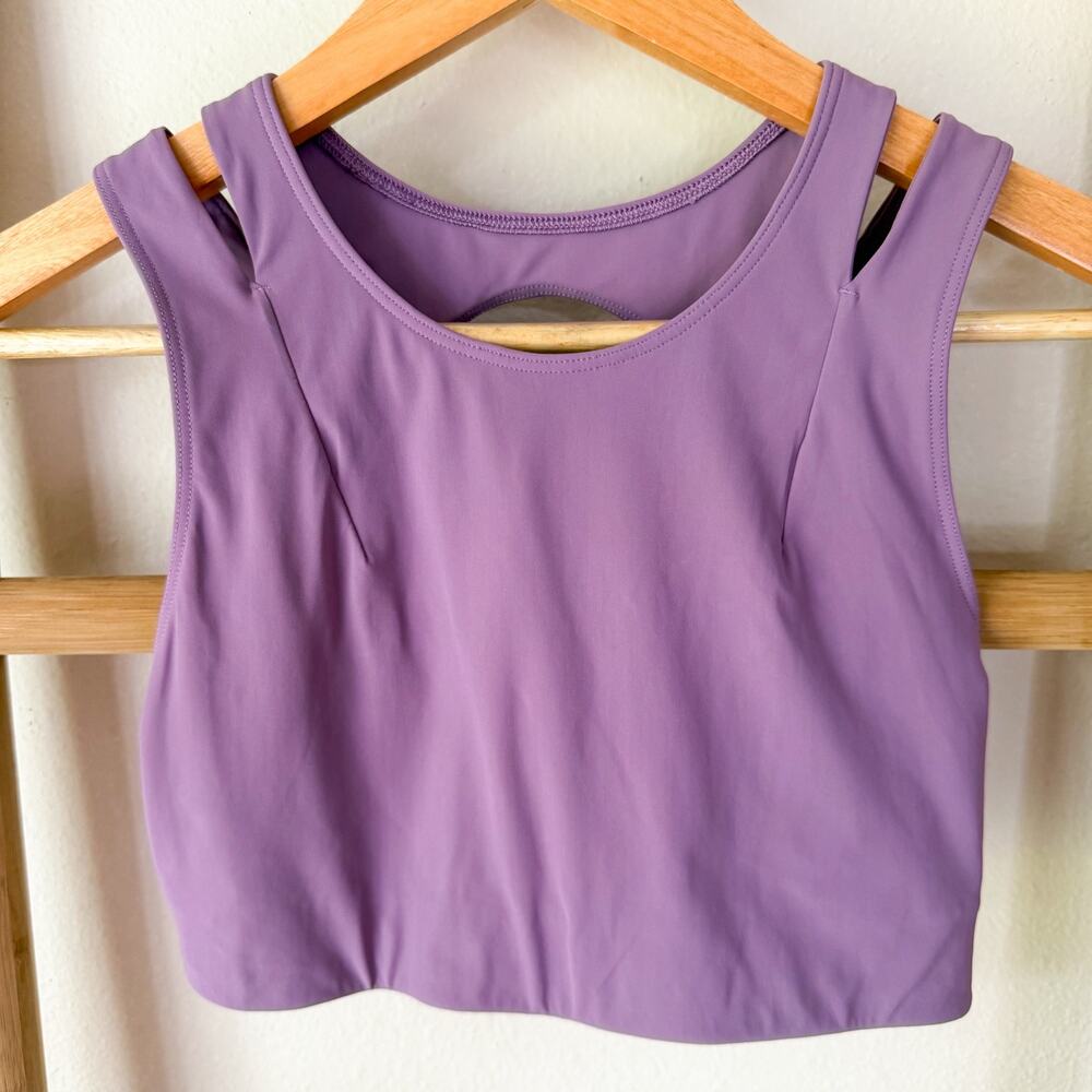 Lululemon Strong Front Cropped Sports Bra Lavender Purple Size 6 B/C - Picture 4 of 6